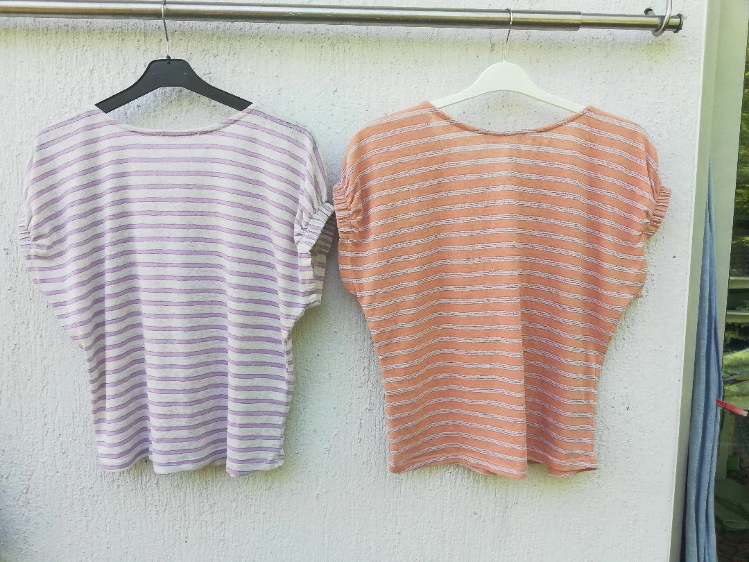Lote de 2 camisetas ligeras y a rayas etiqueta T.L (imperfecciones) – photo 12